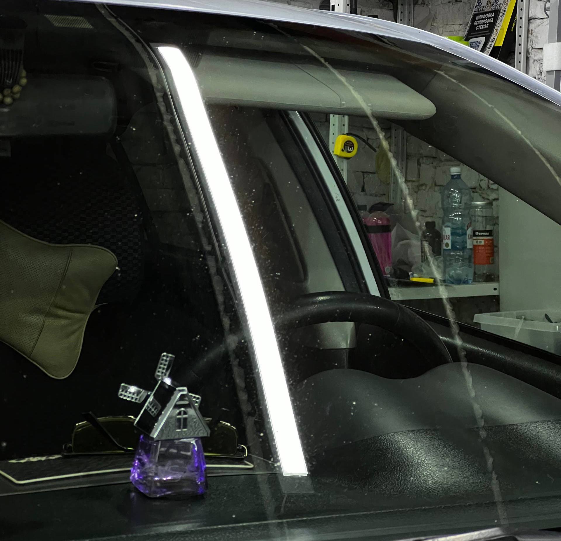 После полировки стекла